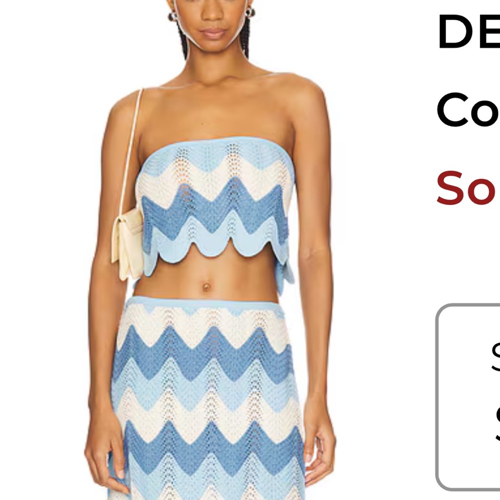 DEVON WINDSOR Aqua and White Crochet Set